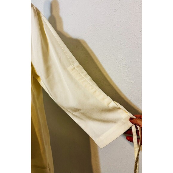 Soft Surroundings Size L Ivory Ruched Sleeve Shacket Oversized Buttons Timeless - Picture 6 of 14